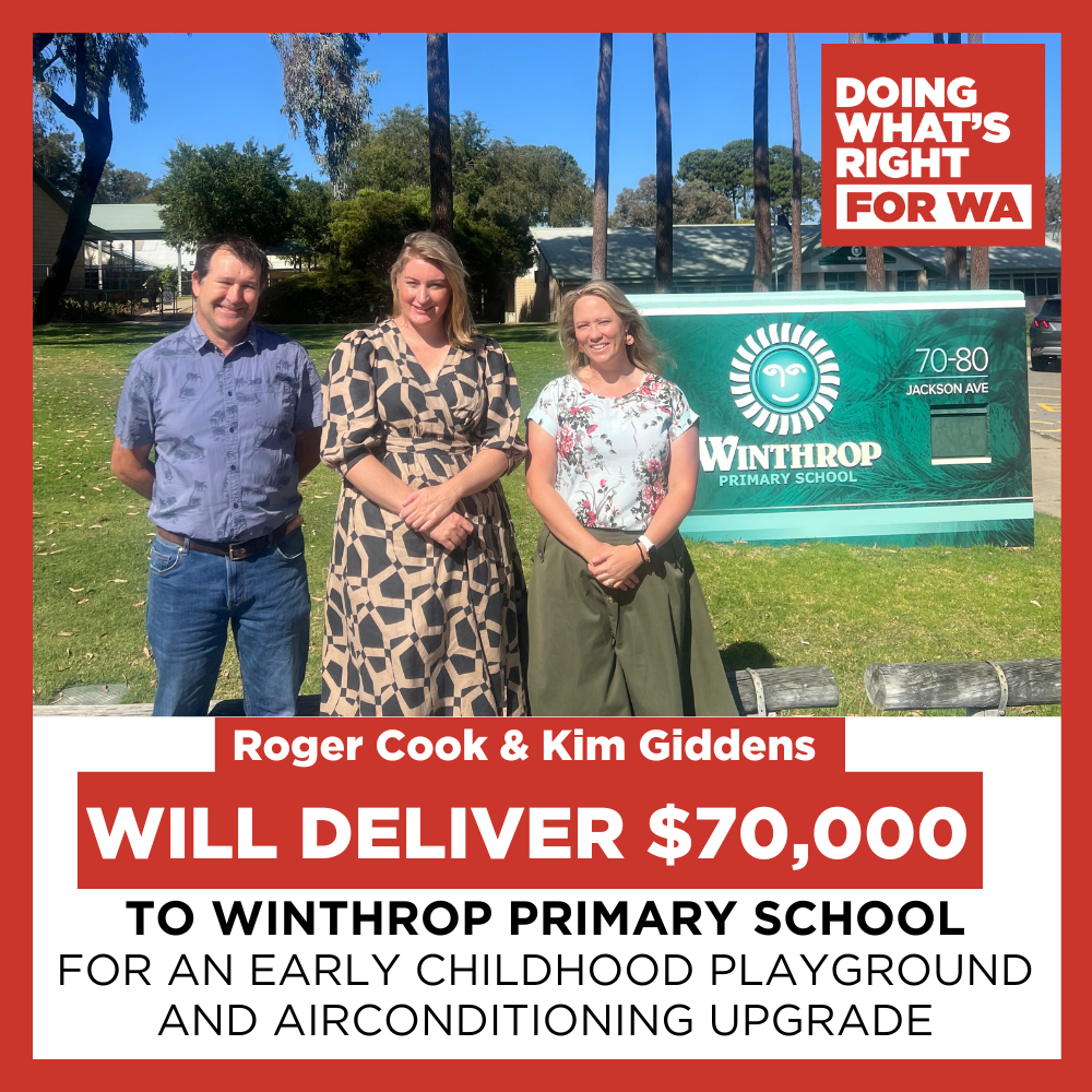 COMMITMENT - $70,000 for Winthrop Primary School Main Image